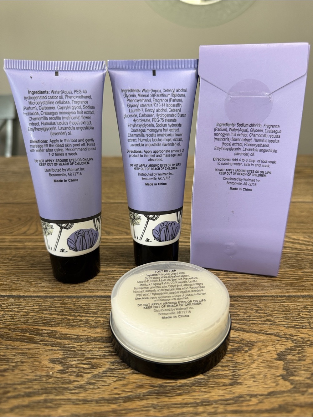 Bloomfield Sleepy Lavender Foot Care Set - Scrub, Cream, Salts, Butter Gift Set - Picture 2 of 2
